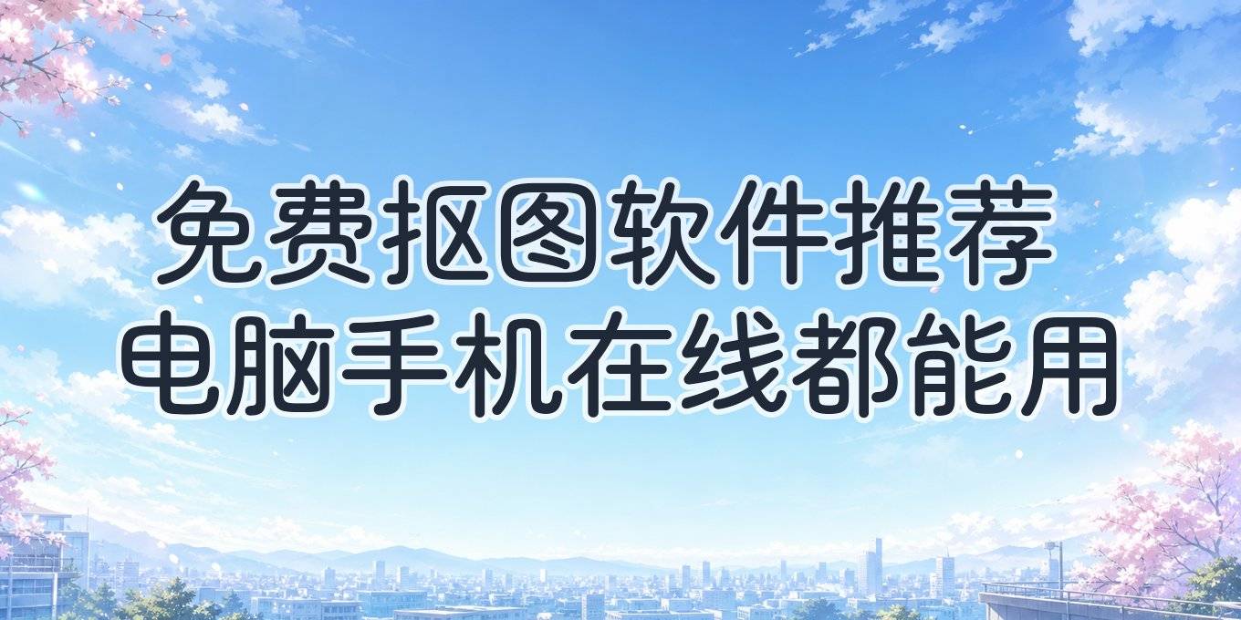 免费抠图软件哪个好用？盘点电脑手机在线都能用的这几款